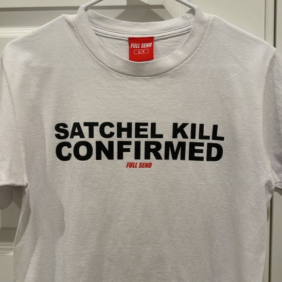 Full Send Nelk Boys Satchel Kill Confirmed Shirt Size Small White - Picture 2 of 10